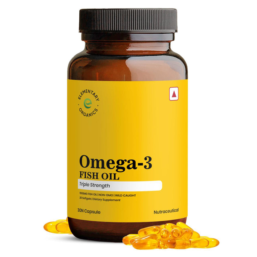 Elementaryorganics Omega 3 1000mg with 180mg EPA and 120mg DHA, 30 capsules