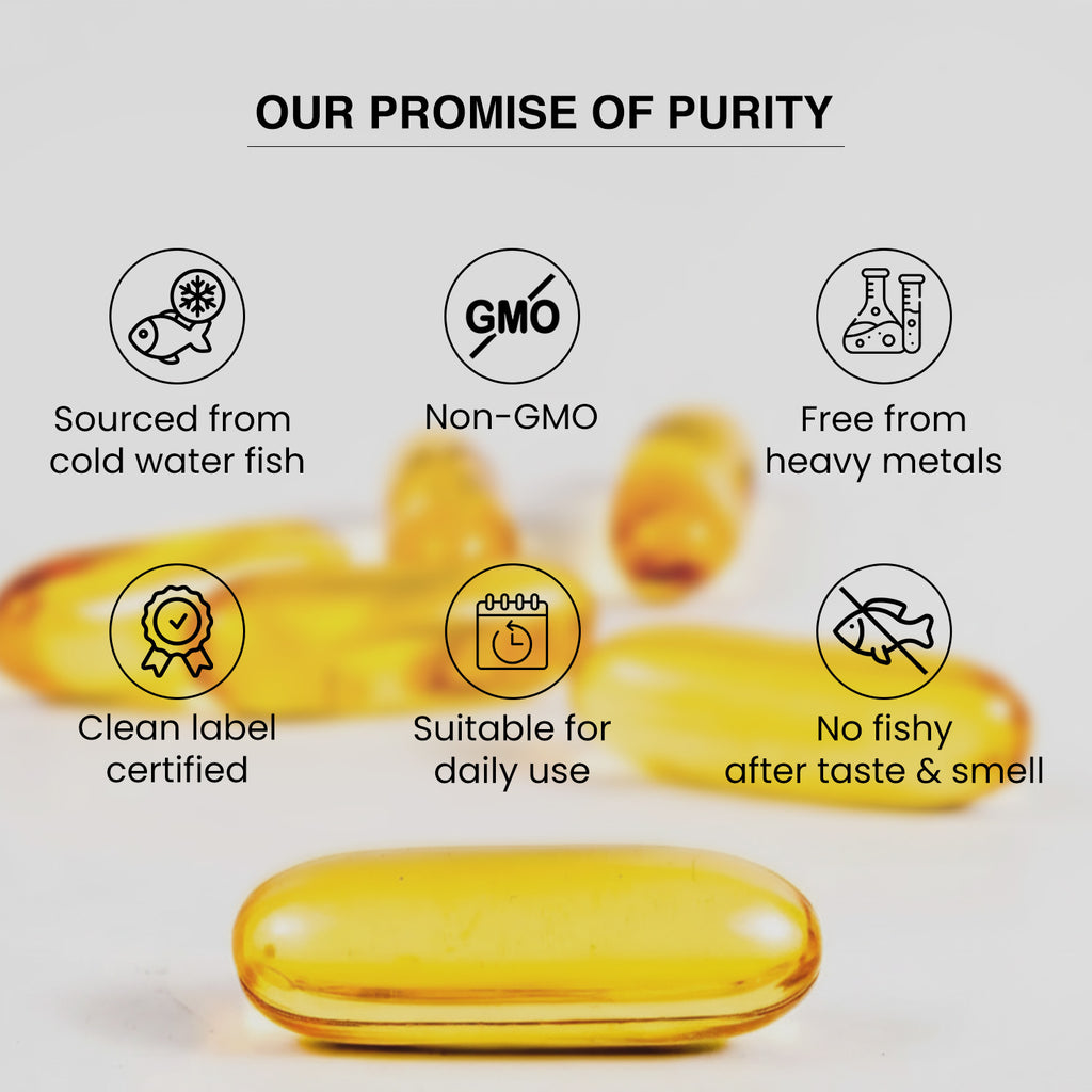 Elementaryorganics Omega 3 1000mg with 180mg EPA and 120mg DHA, 30 capsules